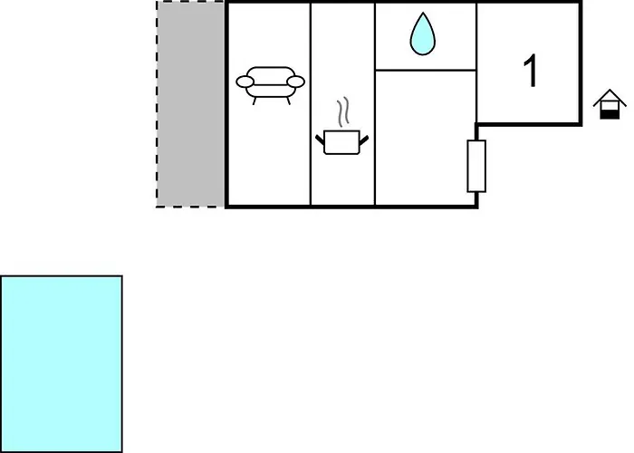 Lovely In With Kitchen Apartment *